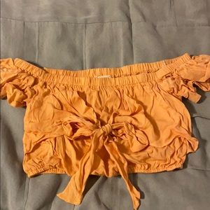 L.A. Hearts Cropped Off the Shoulder Blouse